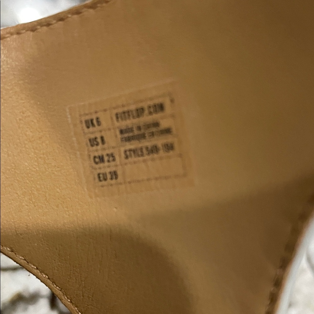 Women’s off white  colored Thong Sandals with Silver Buckle - Picture 6 of 9